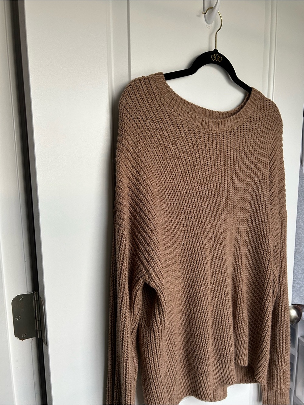Pink Lily Women's Crewneck Sweater in Brown